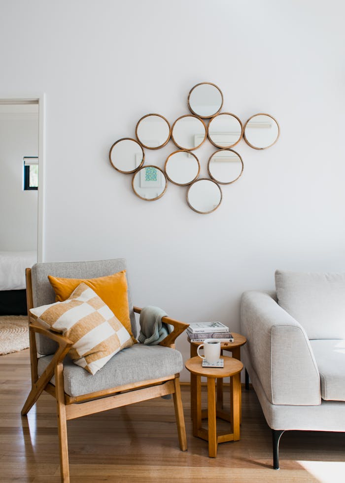 Stylish living room featuring modern furniture and creative decor elements.